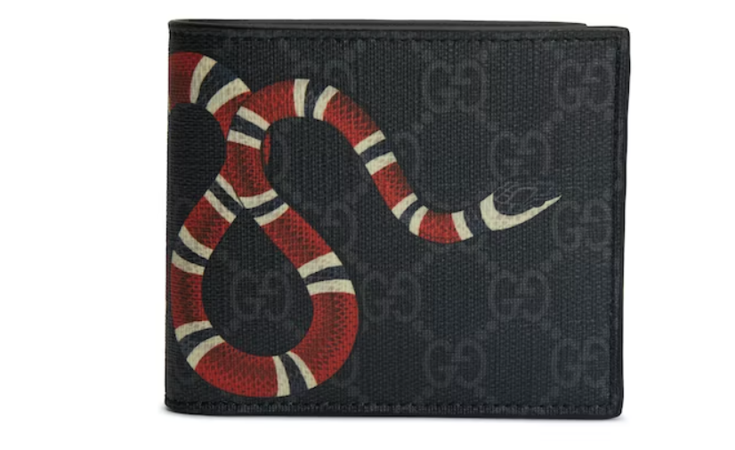 vi ran gucci Kingsnake print GG Supreme wallet