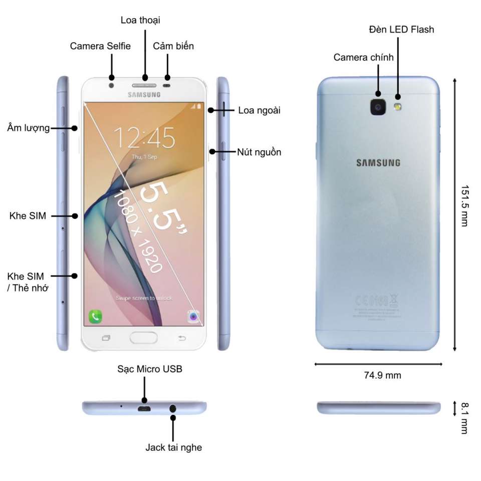 Samsung Galaxy J7 Prime:
Được trang bị bộ xử lý mạnh mẽ và màn hình sắc nét, Samsung Galaxy J7 Prime không chỉ giúp bạn kết nối và làm việc thông suốt, mà còn giúp bạn giải trí một cách tuyệt vời. Với khả năng lưu trữ lớn và chụp ảnh sắc nét, Samsung Galaxy J7 Prime đáng để bạn sở hữu.