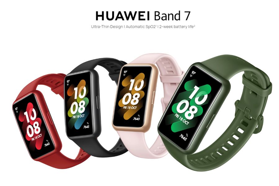 HUAWEI Band 7 1.47" with Silicone Strap – Red